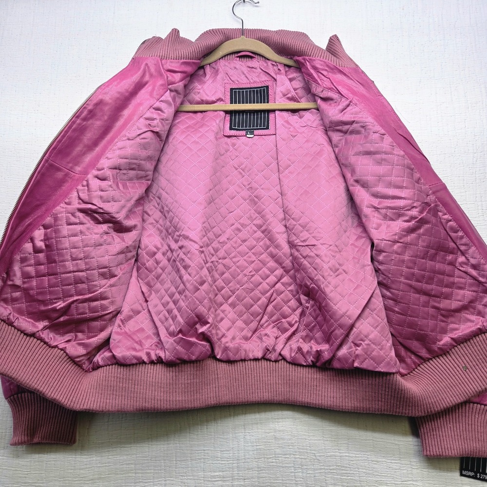 Superior New York Pink Leather Jacket
